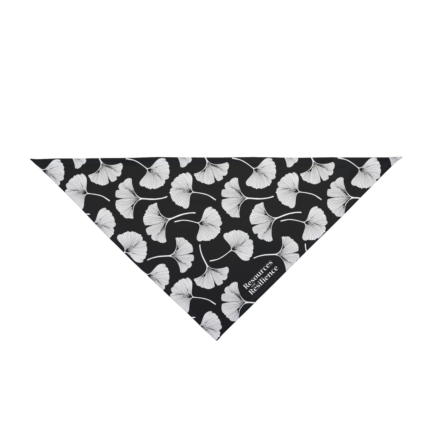 Ginkgo Leaf Pet Bandana (Black)