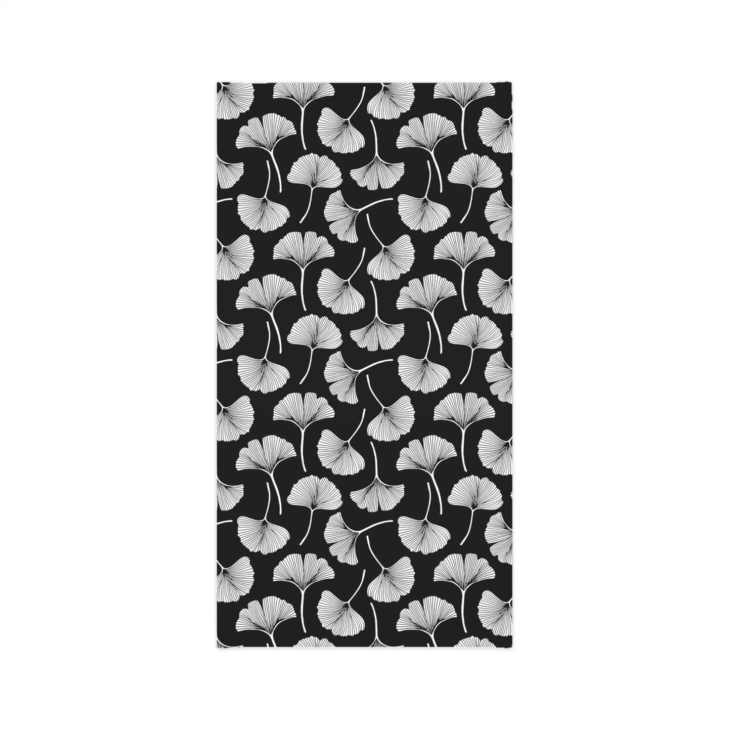 Gingko Leaf Midweight Neck Gaiter (Black)
