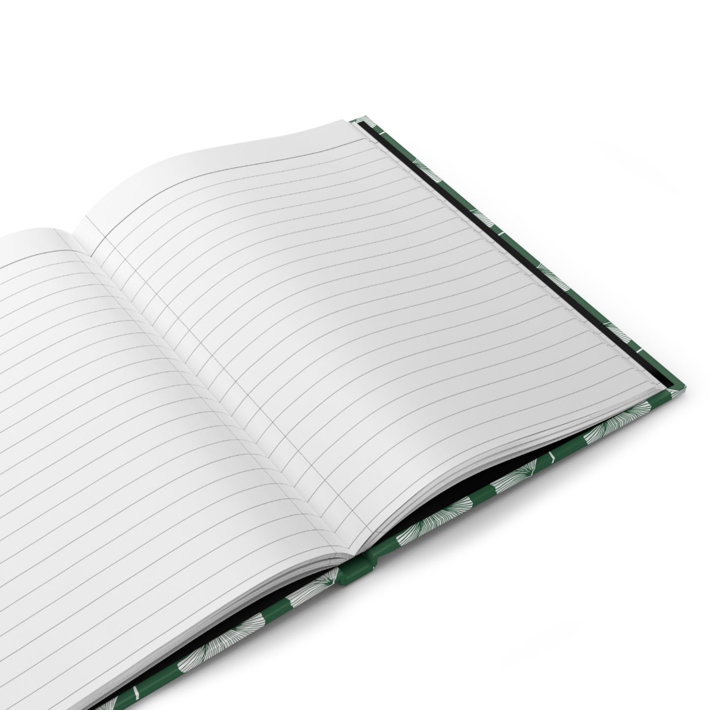 Ginkgo Leaf Blank Hardcover Journal Matte (Green)