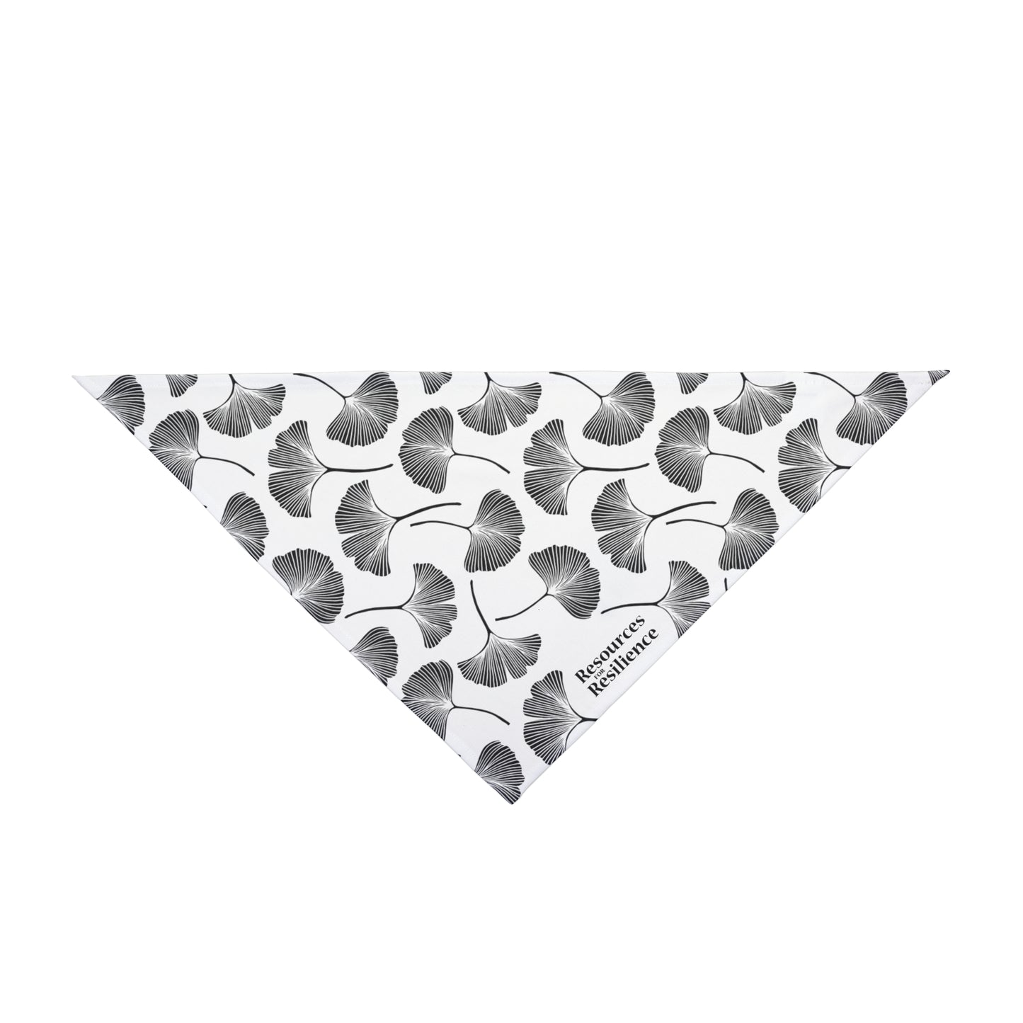Ginkgo Leaf Pet Bandana (White)