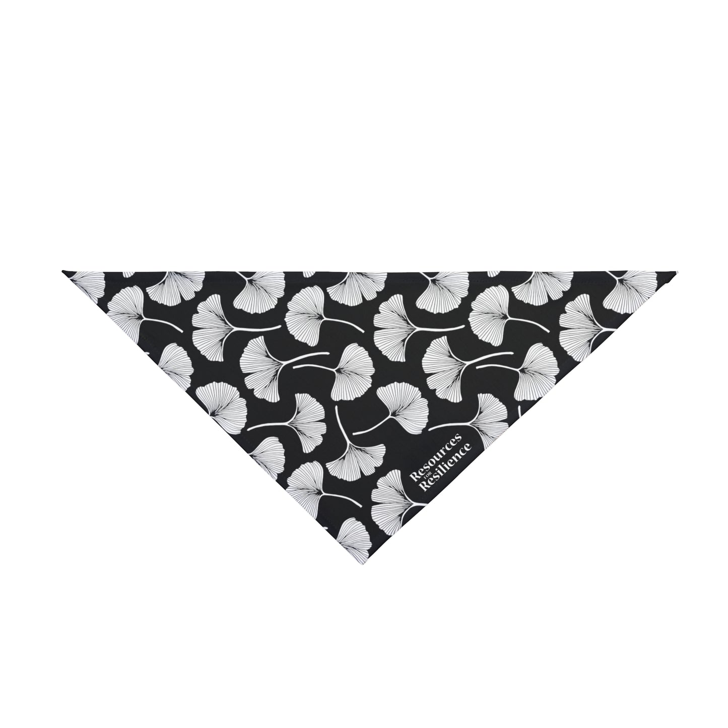 Ginkgo Leaf Pet Bandana (Black)