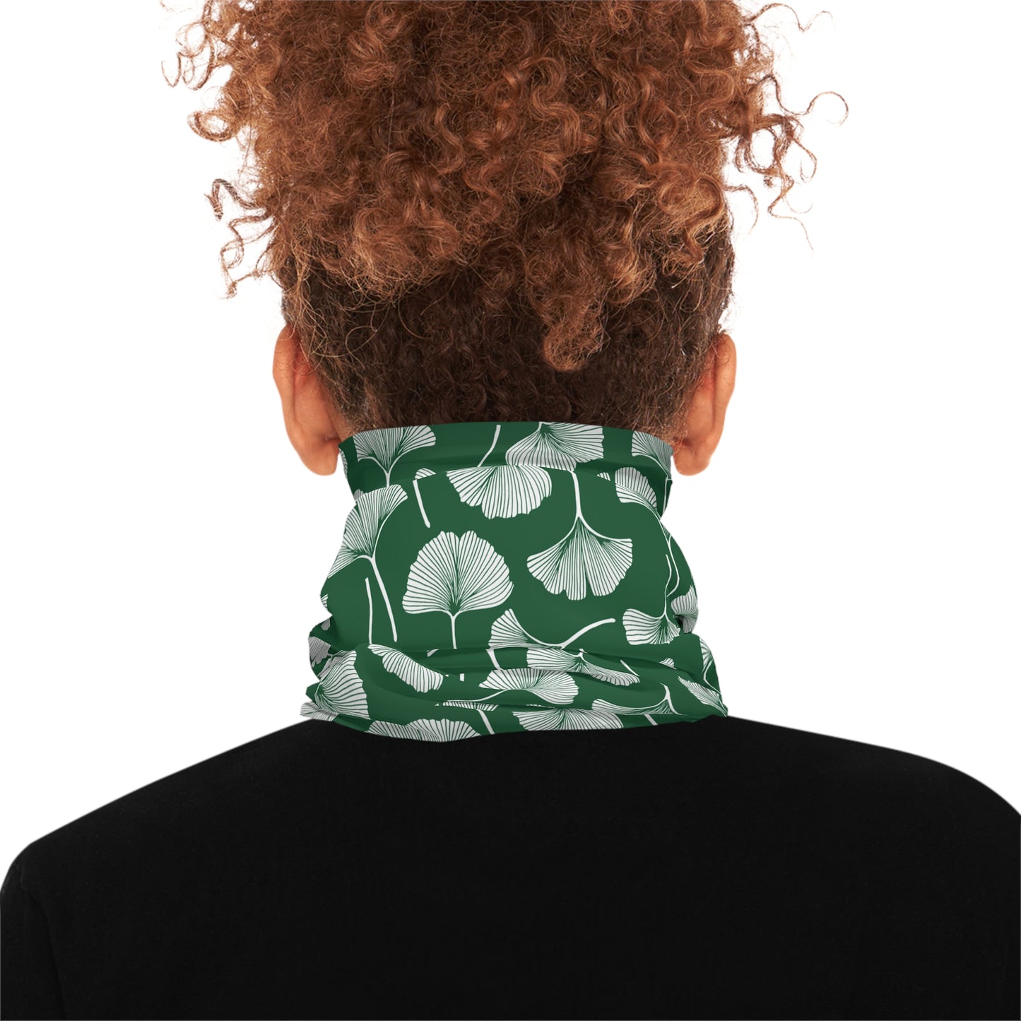 Gingko Leaf Midweight Neck Gaiter (Green)