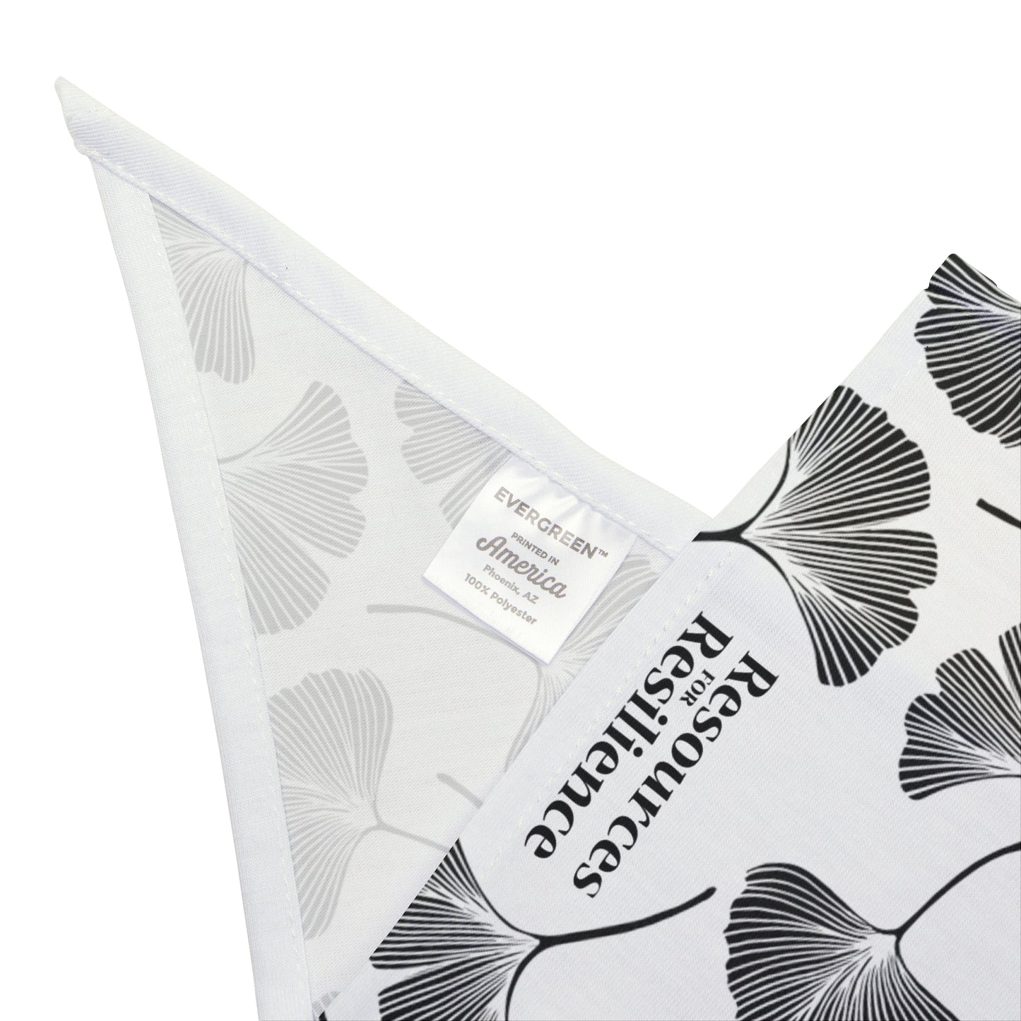 Ginkgo Leaf Pet Bandana (White)