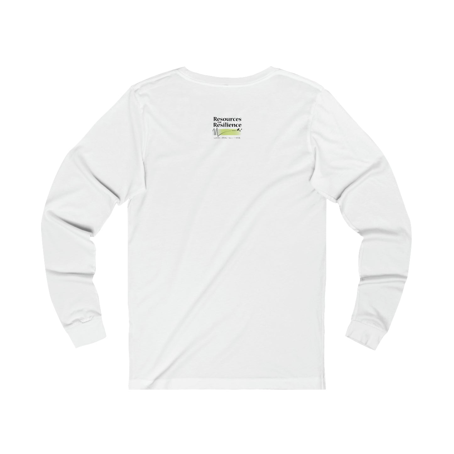 Learn Practice Thrive Unisex Long Sleeve Tee (White)