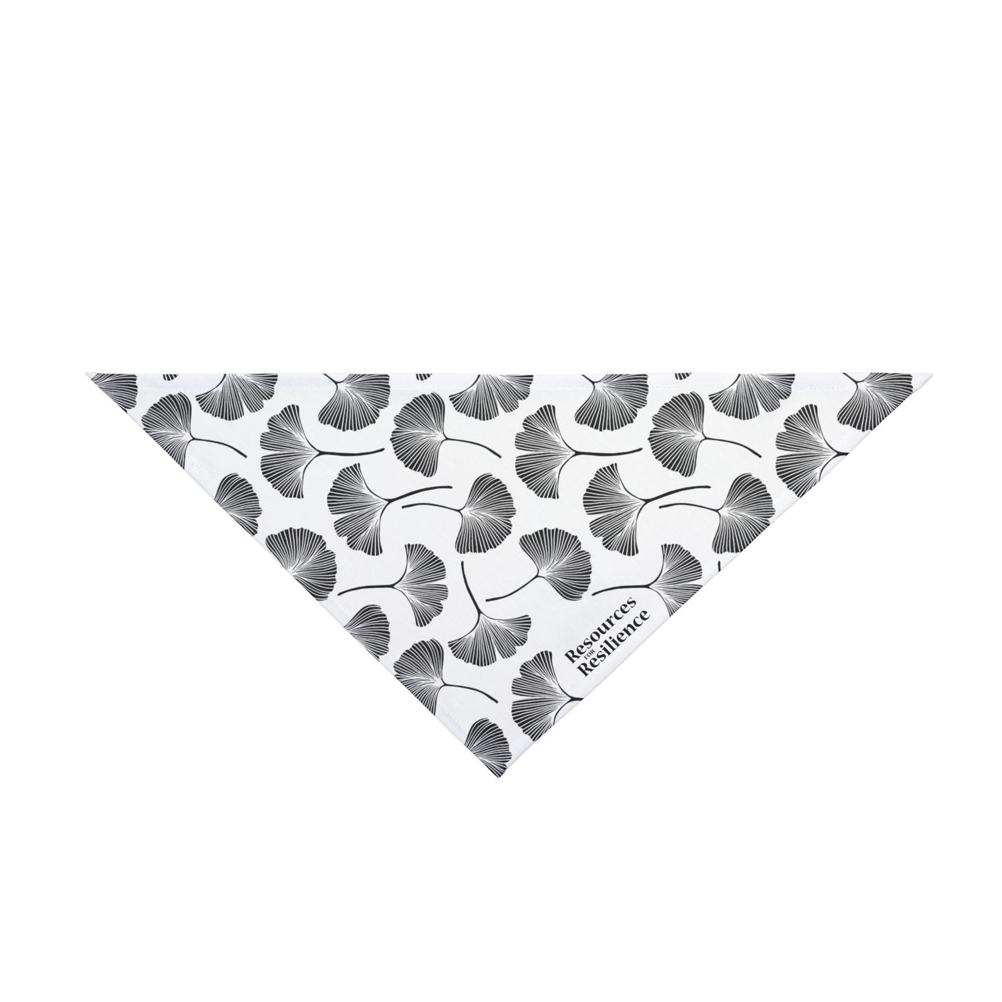 Ginkgo Leaf Pet Bandana (White)
