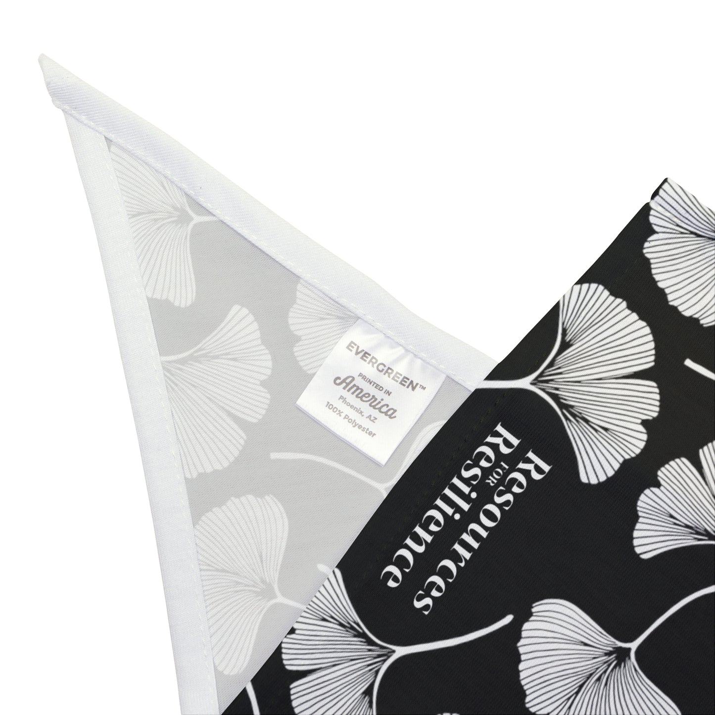 Ginkgo Leaf Pet Bandana (Black)