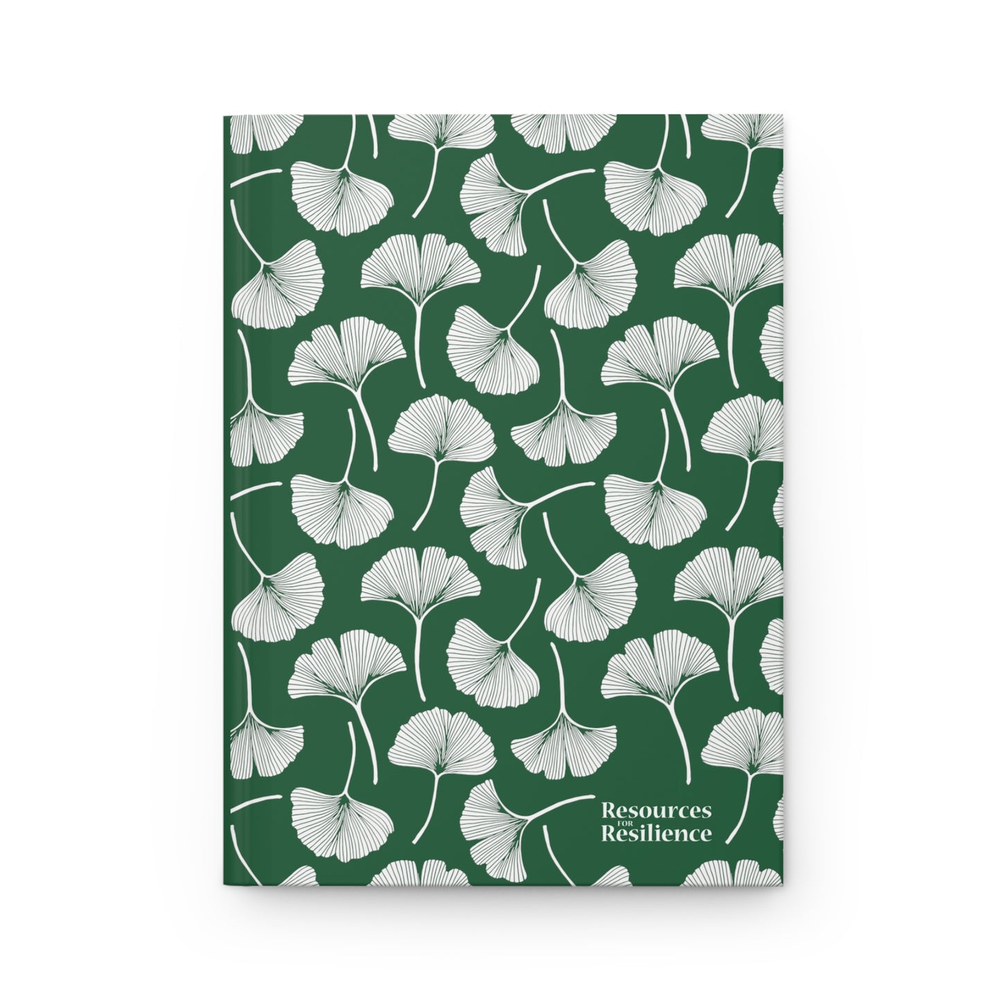 Ginkgo Leaf Blank Hardcover Journal Matte (Green)
