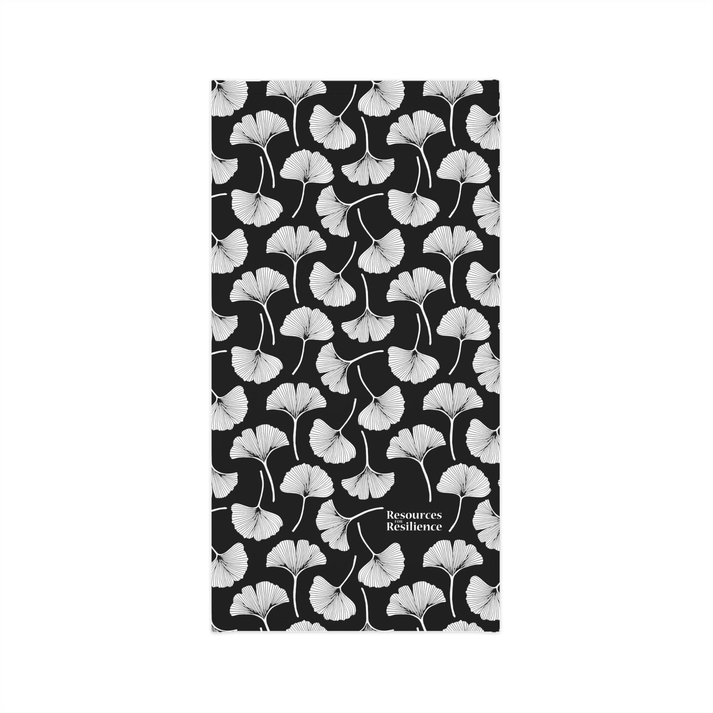 Gingko Leaf Midweight Neck Gaiter (Black)