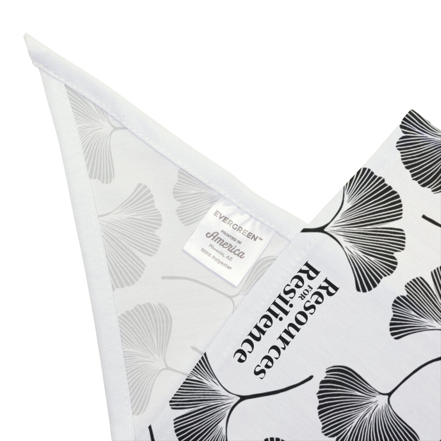 Ginkgo Leaf Pet Bandana (White)