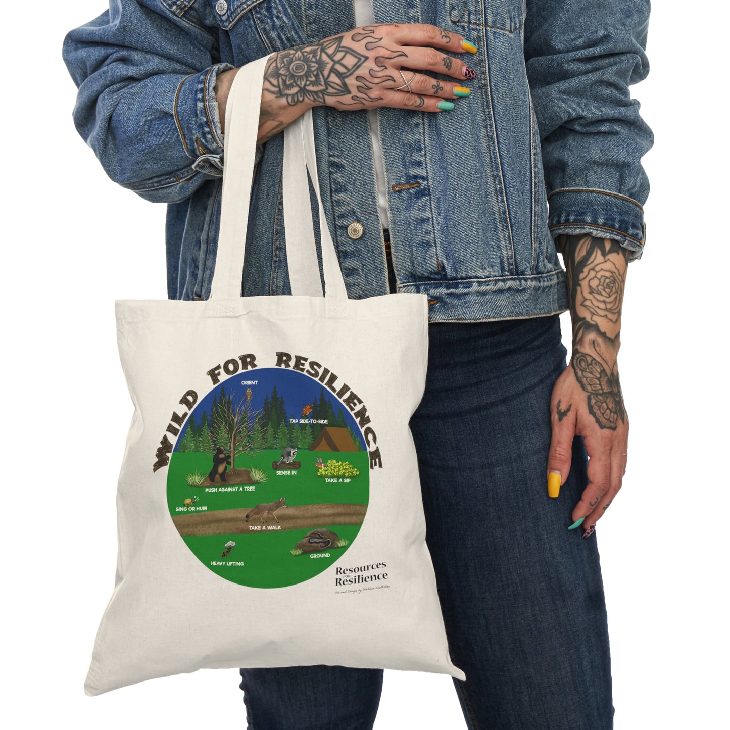 "Wild For Resilience" Natural Tote Bag